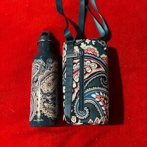 Vera Bradley Matching Water Bottle & Crossbody Bottle Holder Set – Excellent